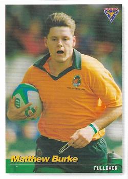 1995 Futera Rugby Union #17 Matthew Burke Front